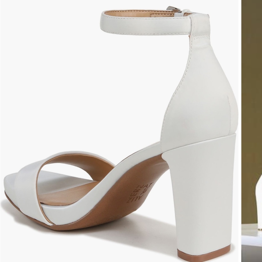 White Block Heel - Picture 2 of 10